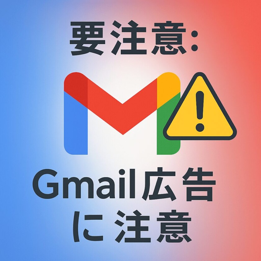 Gmailk広告に注意